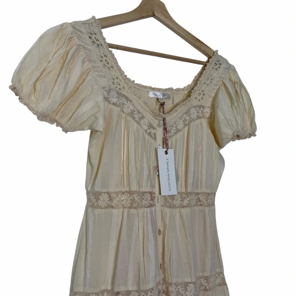 NEW Loveshackfancy Carabella Dress Ivory - Picture 7 of 15